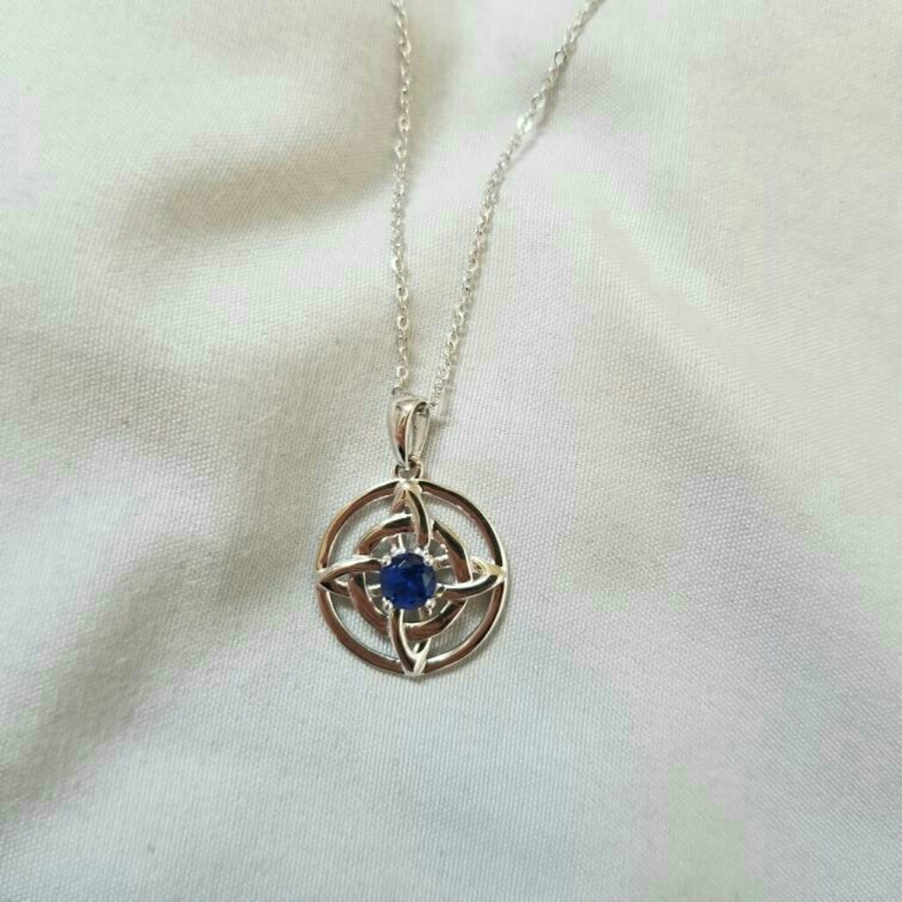 Dark Blue Crystal Necklace for Women